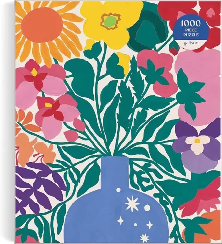 Galison Zodiac Flowers – 1000 Piece Puzzle Featuring Artistic Flowers Paired with Zodiac Signs