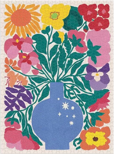 Galison Zodiac Flowers – 1000 Piece Puzzle Featuring Artistic Flowers Paired with Zodiac Signs