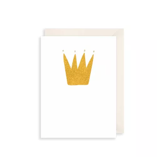 Golden Crown Greetings Card