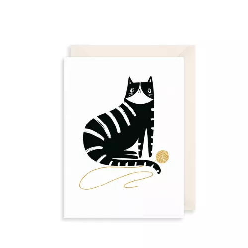 Playful Cat Greetings Card