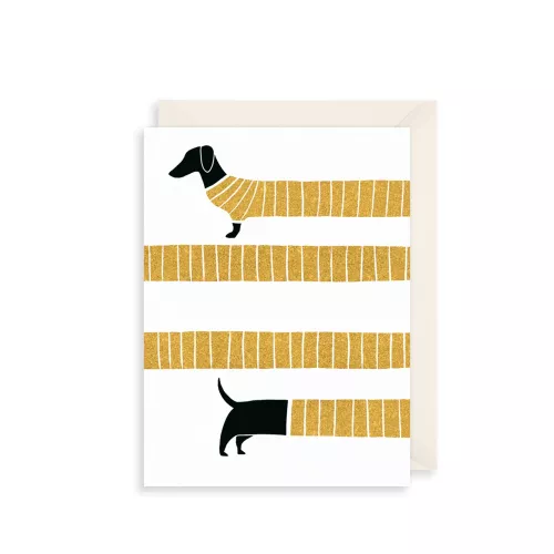 Sausage Dog Greetings Card