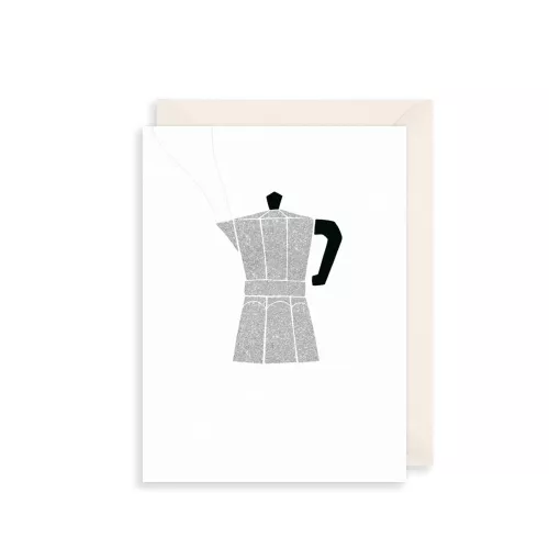 Coffee Pot Greetings Card