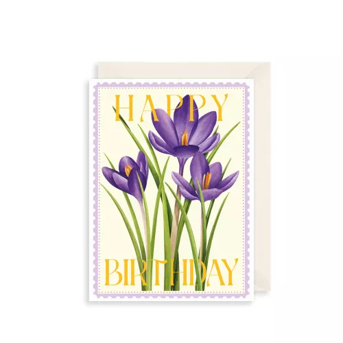 Crocuses Greetings Card