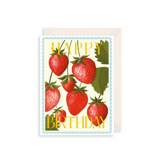 Strawberries Greetings Card