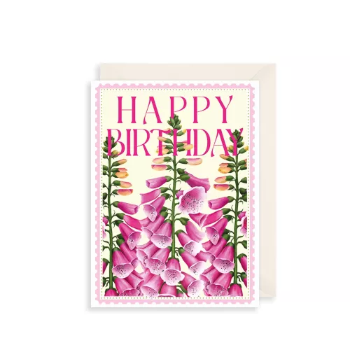 Foxglove Greetings Card