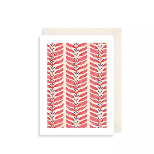 Red Leaf Greetings Card