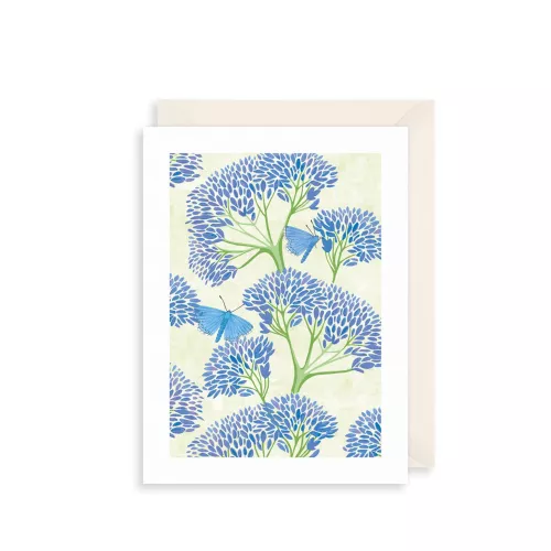 Blue Blooms Greetings Card