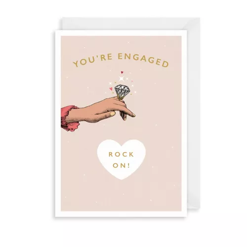 Rock On! Engagement Greetings Card