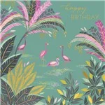 Birthday Flamingos, Greeting Card