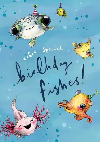 Birthday Fishes, Greeting Card