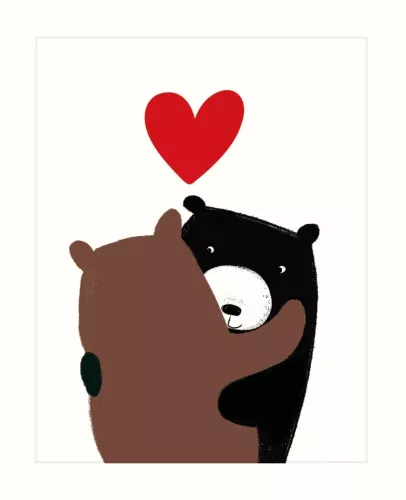 Hugging Bears, Greeting Card