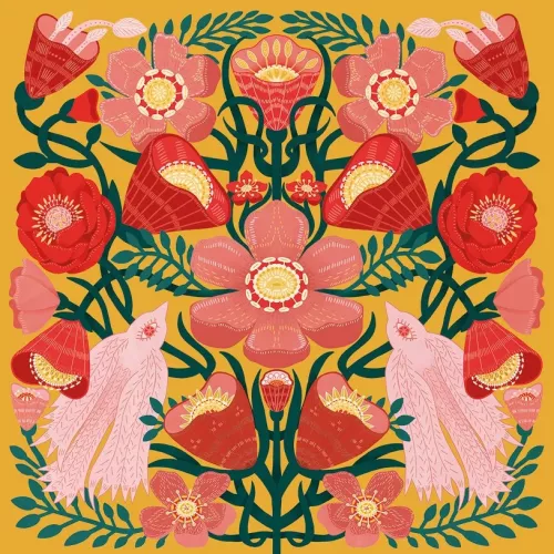 Mustard Floral, Greeting Card