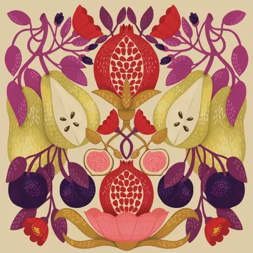 Pears and Pomegranates, Greeting Card