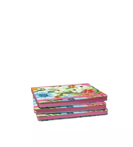 Flower Field A5 Journal with elastic binder