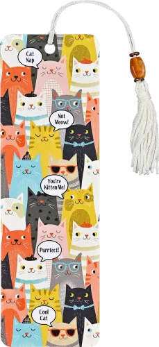 Cats Beaded Bookmark