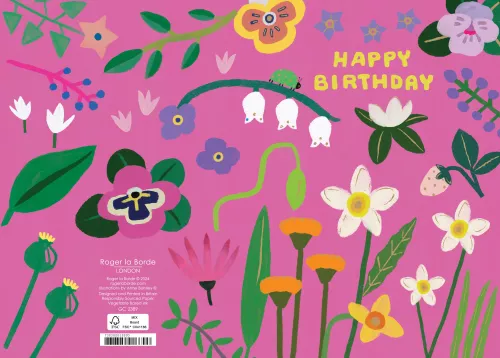 Floral in Pink Greeting Card