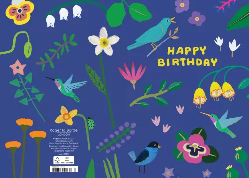 Blue Birds Greeting Card