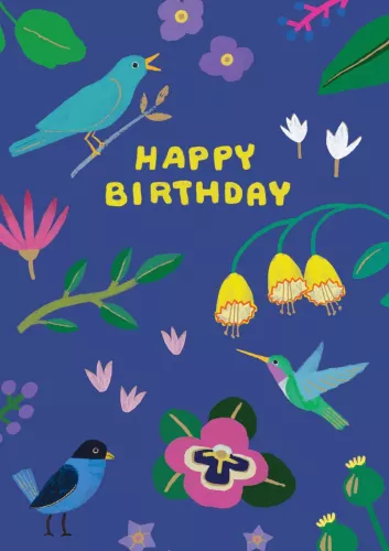 Blue Birds Greeting Card