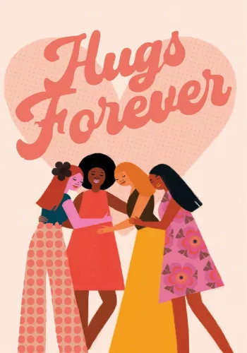 Hugging Girls Petite Card