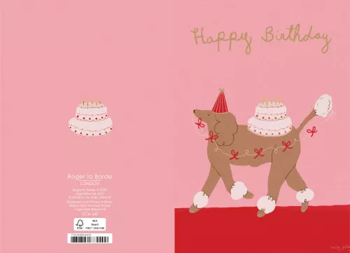 Birthday Poodle Petite Card