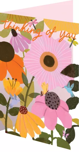 Thoughtful Coneflowers Lasercut Card