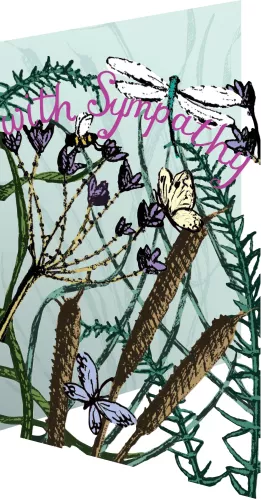 Peaceful flowers Lasercut Card