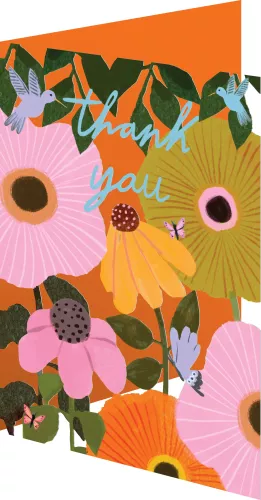 Thank you Coneflowers Lasercut Card