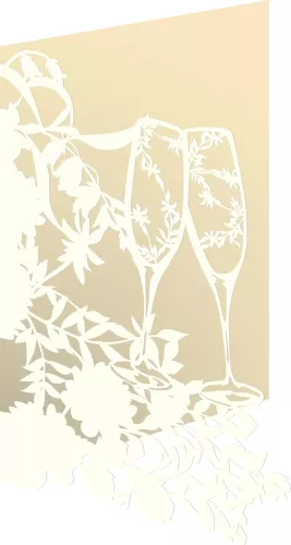 Champagne Toast Lasercut Card