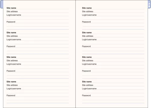 Wildflower Garden Large Internet Address & Password Logbook