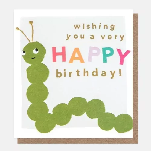 Wishing You A Very Happy Birthday Caterpillar, Greeting card