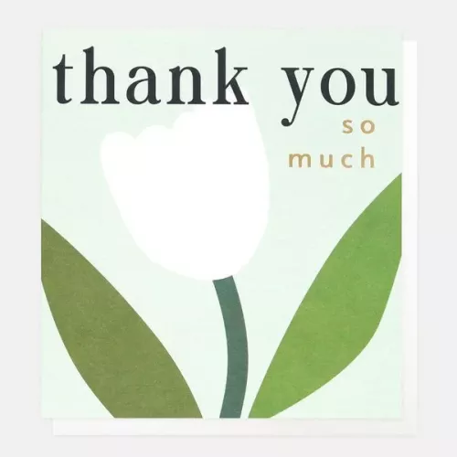 Thank You So Much White Tulip, Greeting card