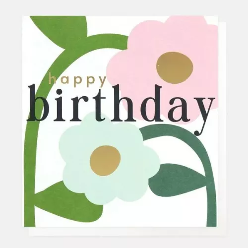 Happy Birthday Bendy Daisies, Greeting card