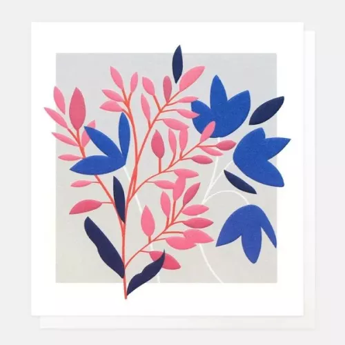 Blank Blue And Pink Floral