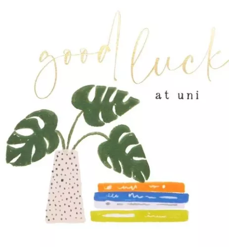 Jfn016 - Good Luck At Uni Plant With Books