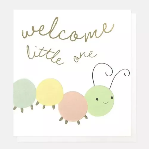 Welcome Little One Caterpillar, Greeting card