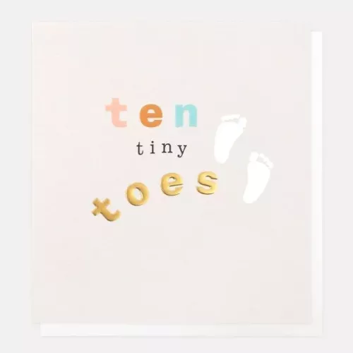 Ten Tiny Toes Little Feet, Greeting card