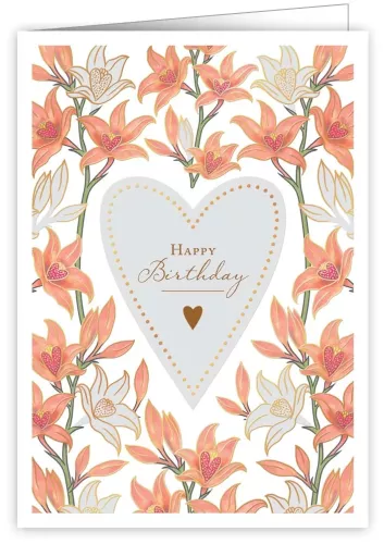 Hearts and Flowers, Greeting Card
