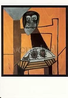Stillife with Owl and Sea-Urchins (1946), Postcard