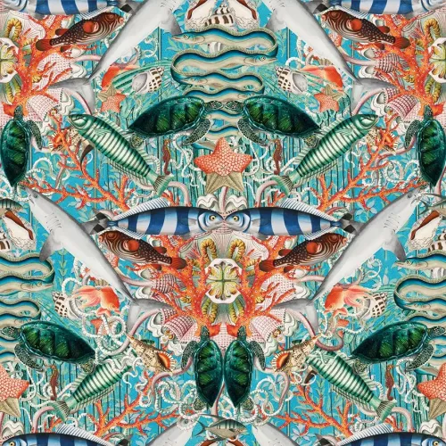 Fish Kaleidoscope, Greeting Card