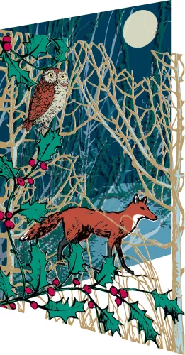 Winter's Tale Fox, Lasercut Card