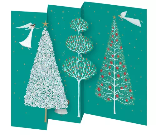Angels Flying Trees, Tri-fold Card Kraft Box