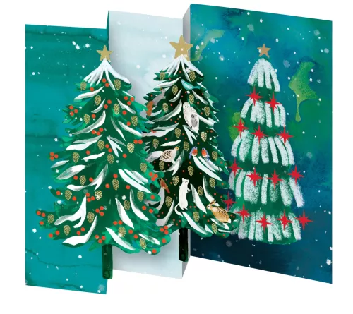Wild Winter Forest, Tri-fold Card Kraft Box