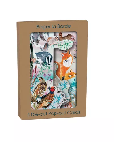 Wild Winter's Song Fox, Tri-fold Card Kraft Box