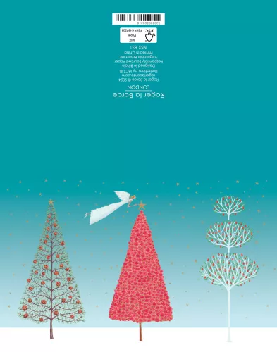 Three Sparkling Trees, Petite Card Kraft Box