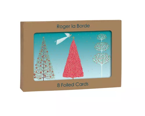 Three Sparkling Trees, Petite Card Kraft Box