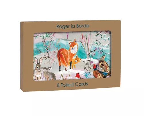 Wild Winter's Song Fox, Petite Card Kraft Box