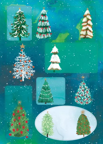 Wild Winter Forest, Sticker Sheets