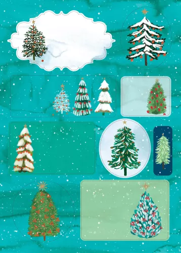 Wild Winter Forest, Sticker Sheets