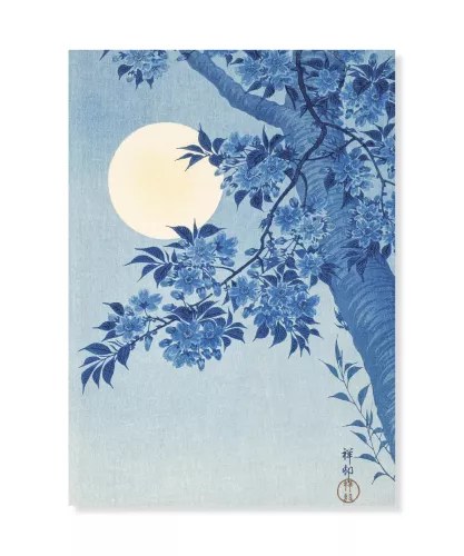 Blossoming Cherry on a Moonlight Night, Vykort