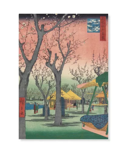 Plum Garden at Kamata, Utagawa Hiroshige, Vykort
